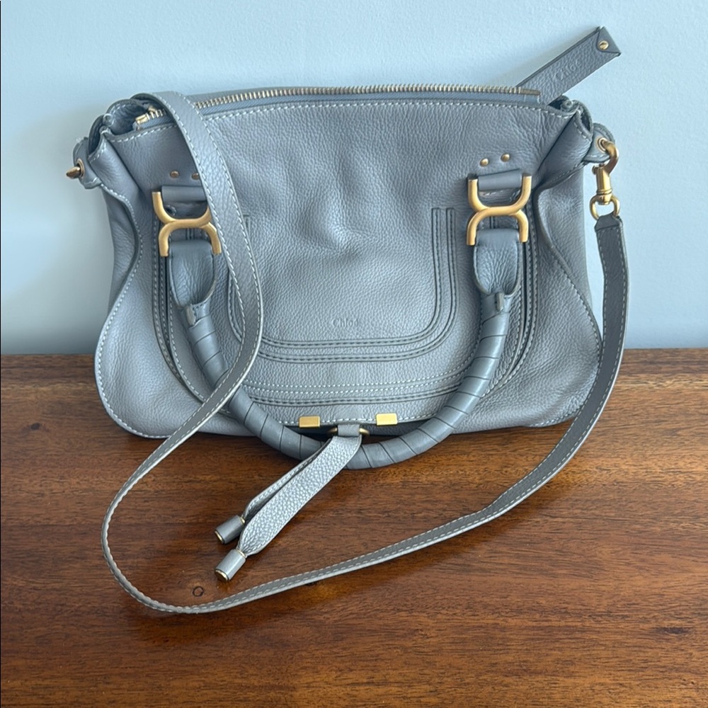 GUC Chloé Marcie Medium Satchel in Gray